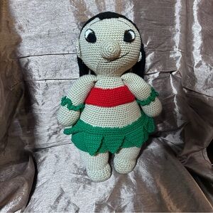 Disney Plush Handmade Crochet Doll Lilo Inspired Hawaiian Dress aulani tropical